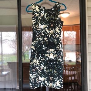 Green botanical dress